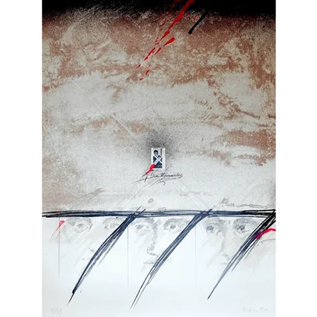 Roser Bru litografía a color y gofrado José Hernández