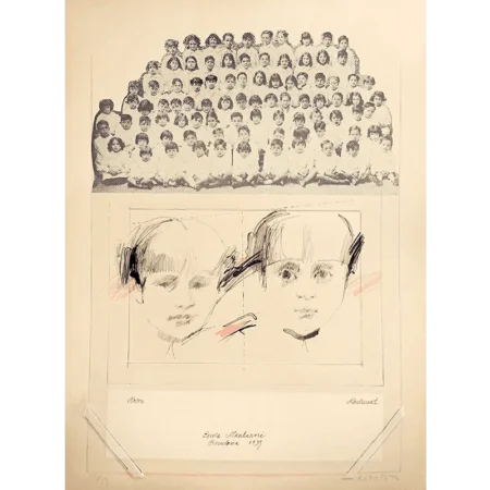 Roser Bru litografía a color y gofrado Roser Montserrat