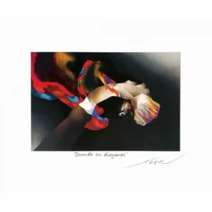 Mario Toral grabado Desnudo en diagonal