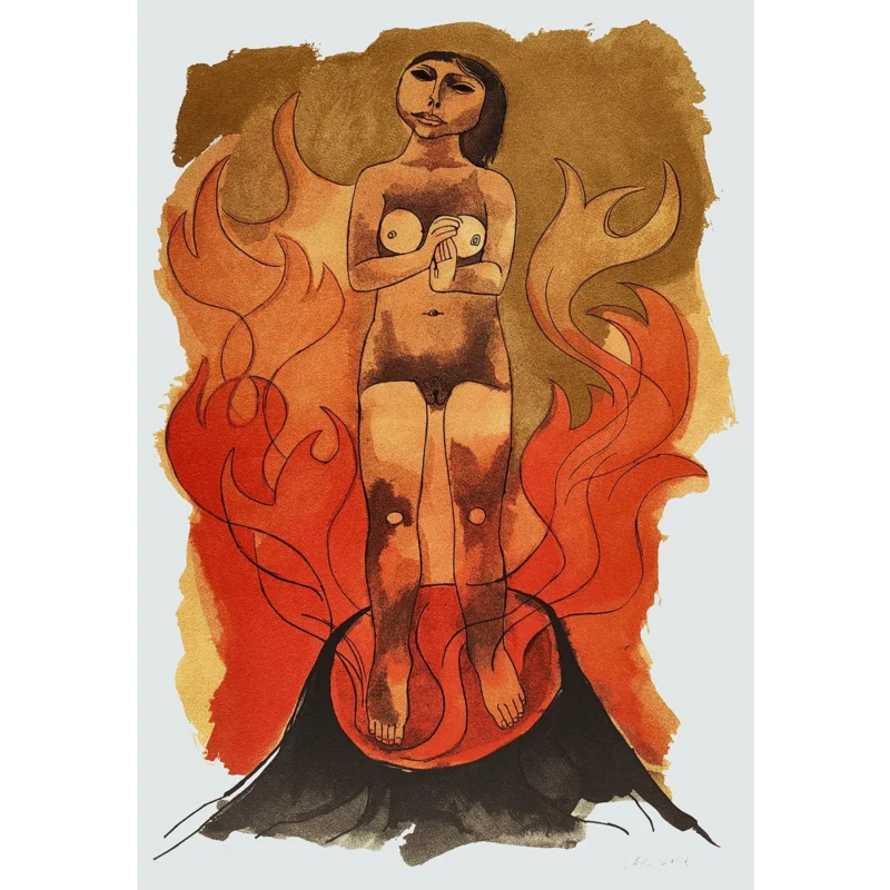 Oswaldo Guayasamín litografía