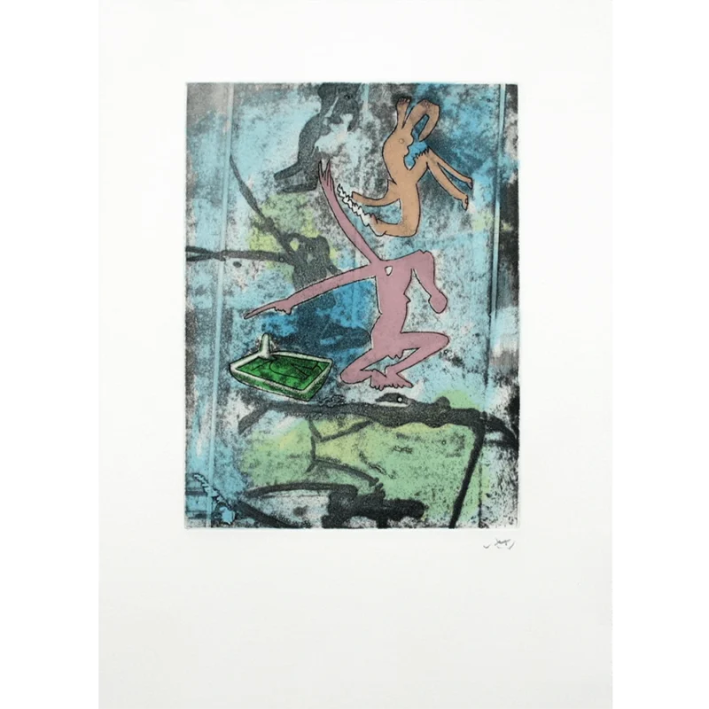 Roberto Matta Aguafuerte serie Centre Noeuds II