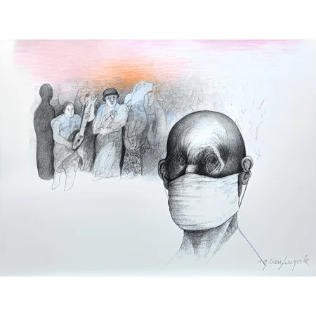 Gonzalo Cienfuegos grabado a color Sin título