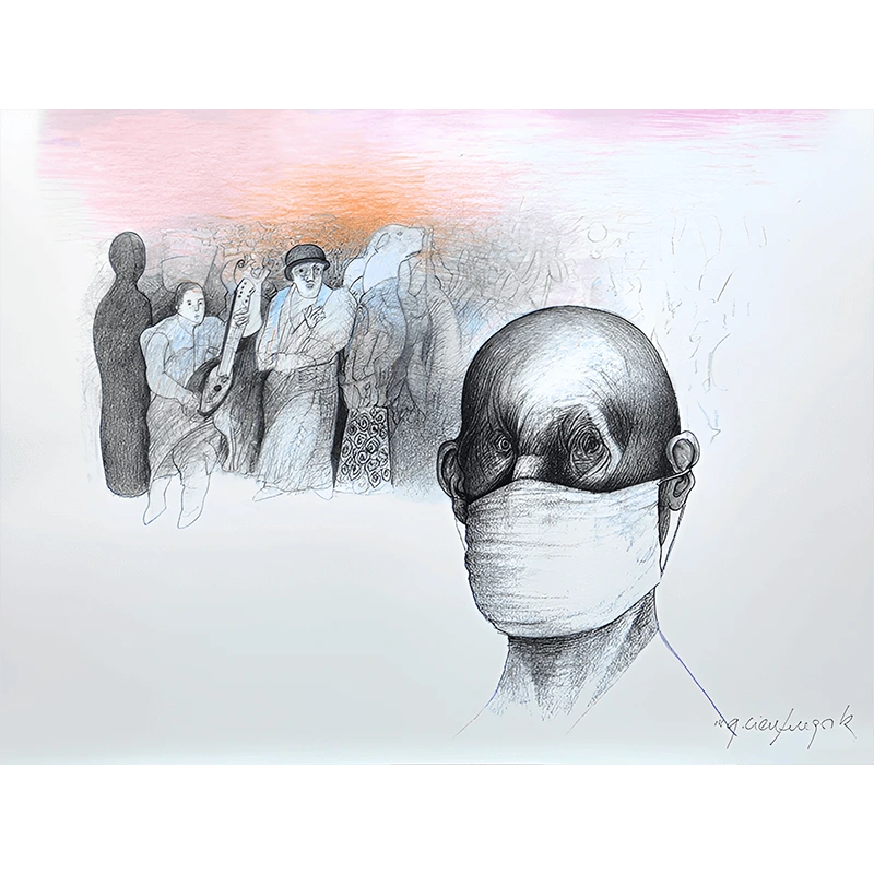 Gonzalo Cienfuegos grabado a color Sin título