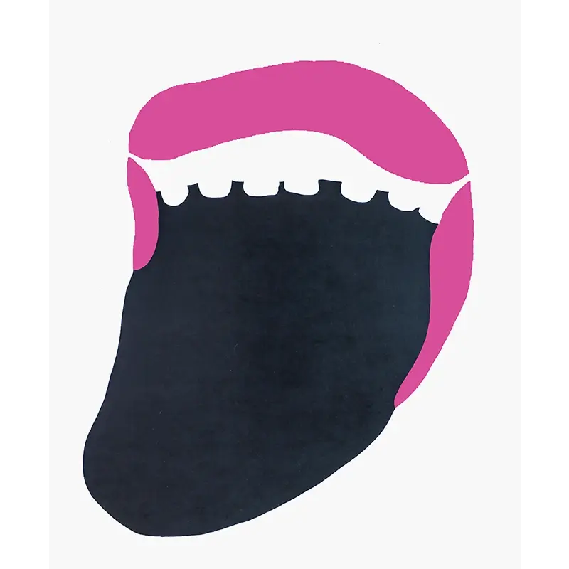 Guillermo Núñez Grabado a color titulado Lenguario II