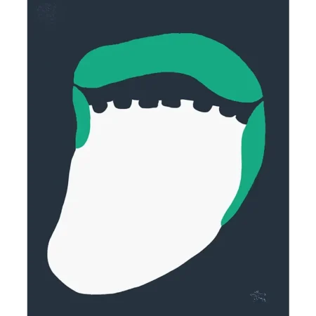 Guillermo Núñez Grabado a color titulado Lenguario I