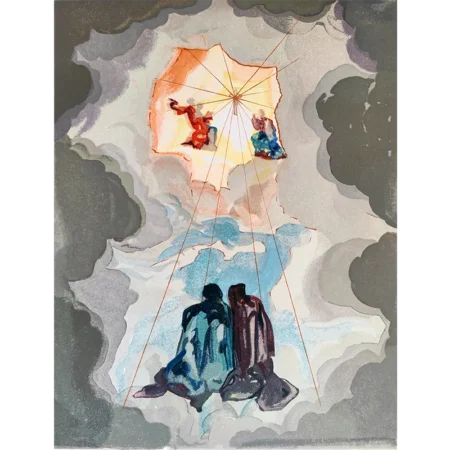 Salvador Dalí Xilografía a color Extase de Dante