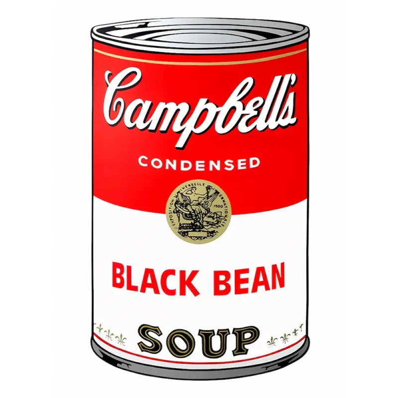Andy Warhol after Serigrafía a color sobre papel calidad museo BLACK BEAN