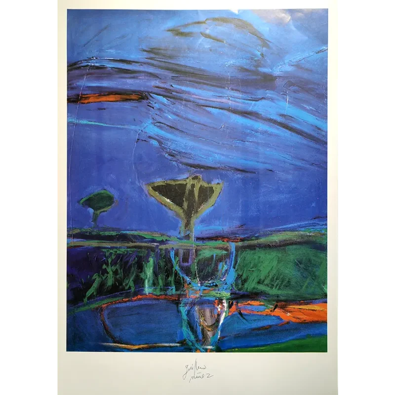 Guillermo Núñez grabado offset firmado