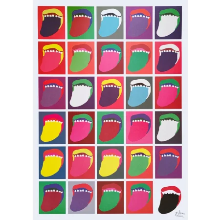 Guillermo Núñez Grabado offset color Lenguario