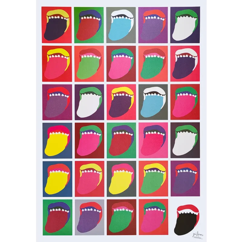 Guillermo Núñez Grabado offset color Lenguario