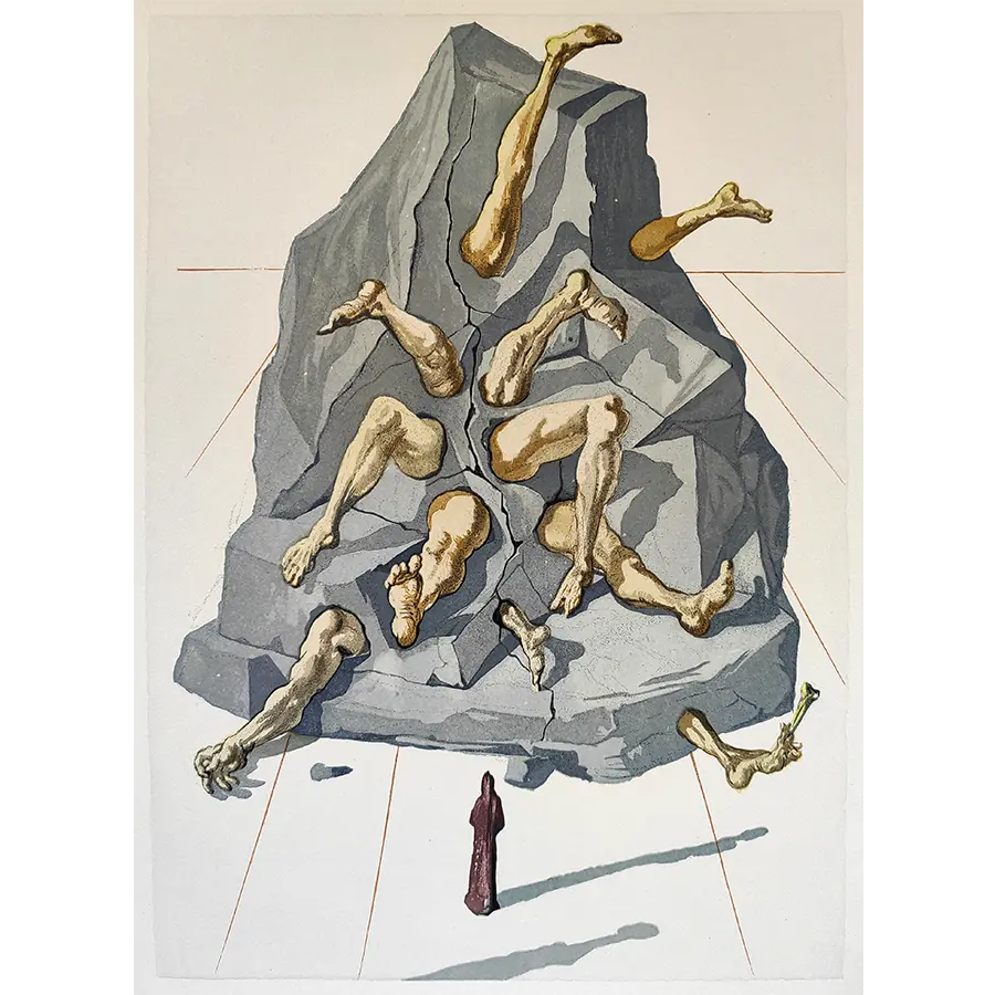 Salvador Dalí Divina Comedia Les Simoniaques Salvador Dalí Divina Comedia Les Simoniaques